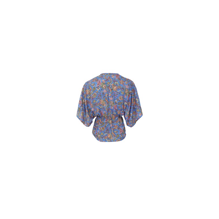 Black Colour - BCLUNA V-neck blouse- Violet Blue