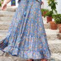 Black Colour - BCLUNA maxi frill skirt - Violet Blue