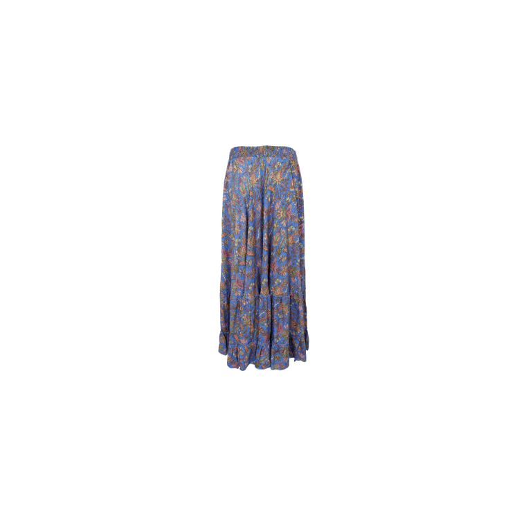 Black Colour - BCLUNA maxi frill skirt - Violet Blue