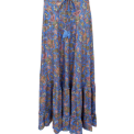 Black Colour - BCLUNA maxi frill skirt - Violet Blue