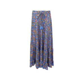 Black Colour - BCLUNA maxi frill skirt - Violet Blue