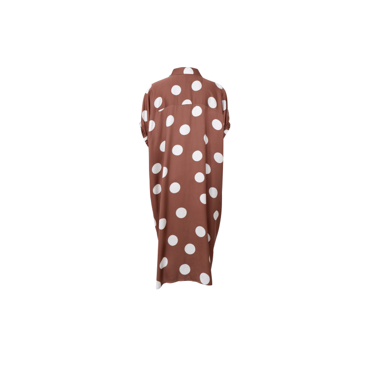 BLACK COLOUR - BCMABEL satin dress - Mocca Dot