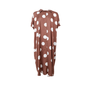 BLACK COLOUR - BCMABEL satin dress - Mocca Dot