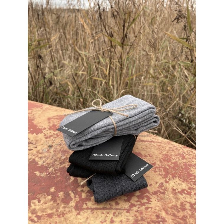 BLACK COLOUR - BCMALIKA kneehigh rib sock