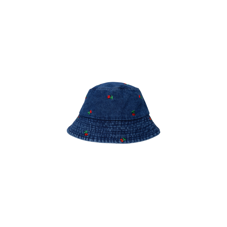 BLACK COLOUR - BCMALUCA denim bucket hat - Dk. Blue Denim/Cherry