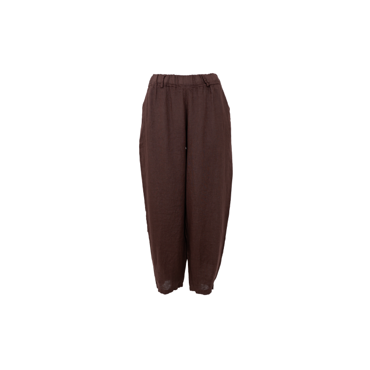 Black Colour - BCMELINA barrel linen pant - Coffee