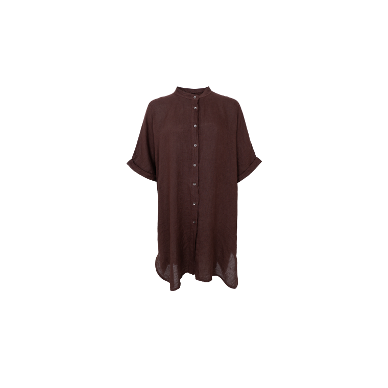 Black Colour - BCMELINA linen tunic - Coffee