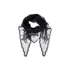 BLACK COLOUR - BCMIRIANA triangle lace scarf - Black