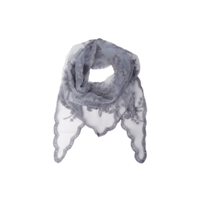 BLACK COLOUR - BCMIRIANA triangle lace scarf - Grey Blue