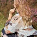 BLACK COLOUR - BCMIRIANA triangle lace scarf - Tobacco