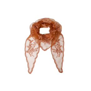 BLACK COLOUR - BCMIRIANA triangle lace scarf - Tobacco