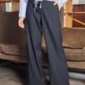 Black Colour - BCMOORE box pant - Navy Stripe
