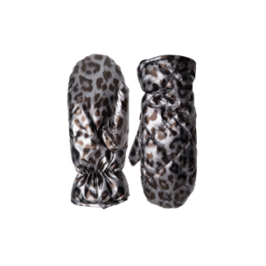 BLACK COLOUR - BCNADINA quilted leo mittens - Gun Metal Leo