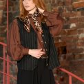 Black Colour - BCNIRA mini scarf w. golden ring - Leo