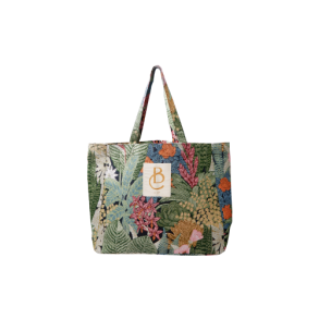 Black Colour - BCNYLA shopper bag - Flower Forest