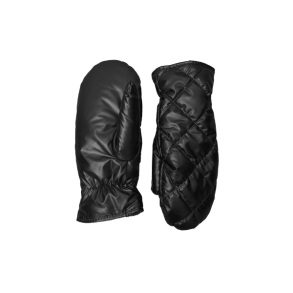BLACK COLOUR - BCPALOMA quilted mittens - Black Metallic