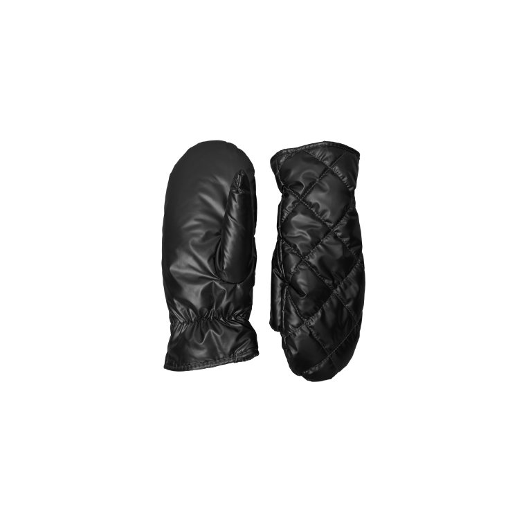 BLACK COLOUR - BCPALOMA quilted mittens - Black Metallic