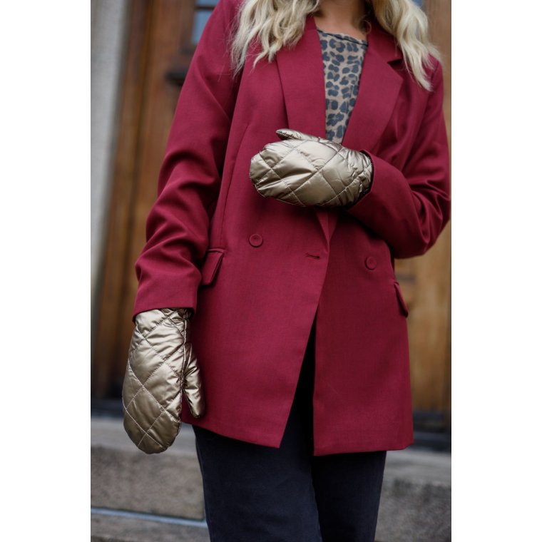 BLACK COLOUR - BCPALOMA quilted mittens - Coffee