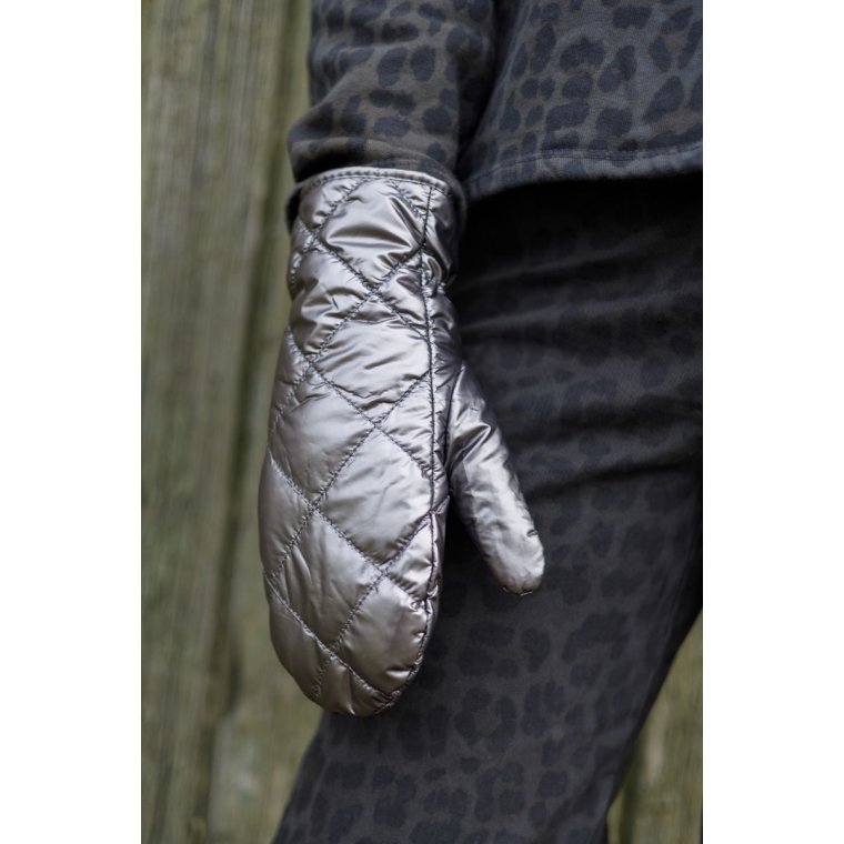 BLACK COLOUR - BCPALOMA quilted mittens - Gun