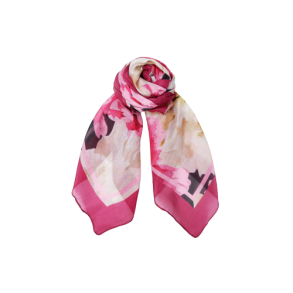 Black Colour - BCPETRIN silk scarf - Rose