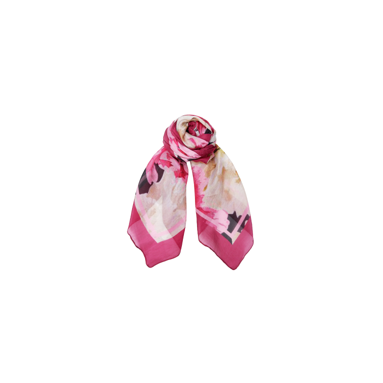Black Colour - BCPETRIN silk scarf - Rose