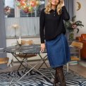 BLACK COLOUR - BCRAY short wrap skirt - Denim Blue