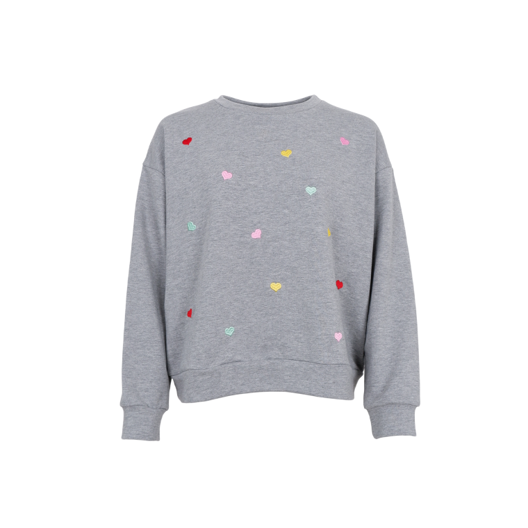 BLACK COLOUR - BCSITA heart sweatshirt - Grey