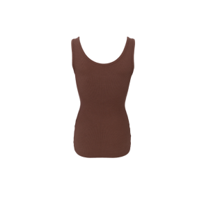 Black Colour - BCVIBS rib tank top - Espresso