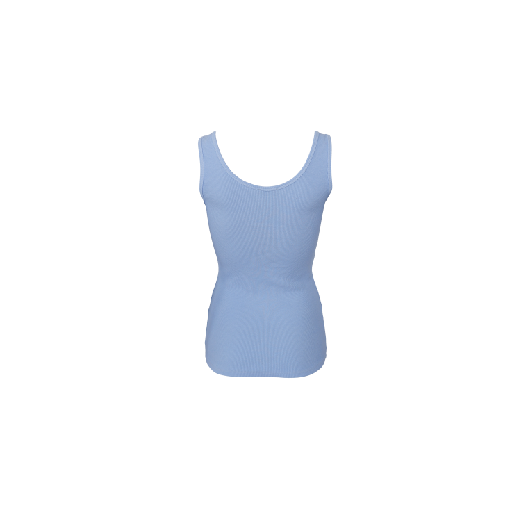 Black Colour - BCVIBS rib tank top - Lt. Blue