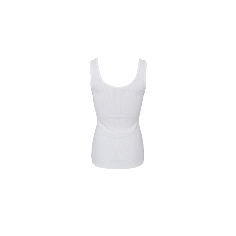 Black Colour - BCVIBS rib tank top - Off White