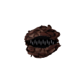 Black Colour - BCVILLA mega flower hair claw - Coffee W. Dots