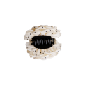 Black Colour - BCVILLA mega flower hair claw - Creme w. Dots