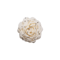 Black Colour - BCVILLA mega flower hair claw - Creme w. Dots