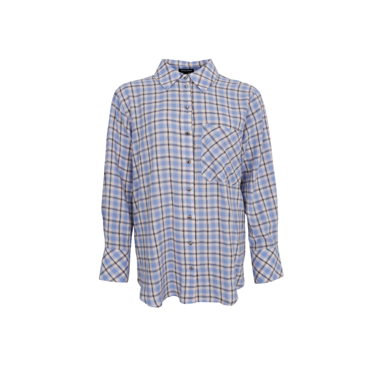 BLACK COLOUR - BCWALTER chequered shirt - Lt. Blue