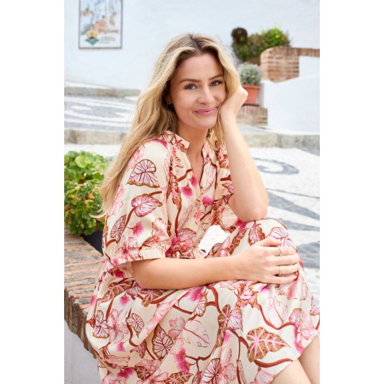 Black Colour - BCZELENE raglan dress - Coral
