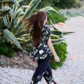 BLACK COLOUR - BCZENNIA pant - Black Flower