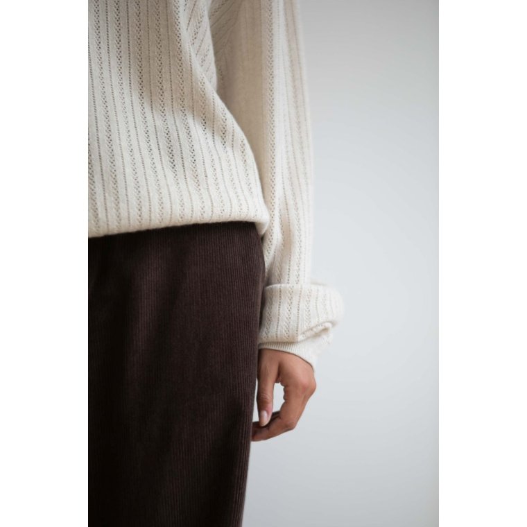 Studio Feder - BELLA PANTS - CORDUROY- DARK BROWN