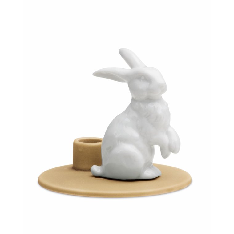 DOTTIR - Sweet Stories Hare candlestick - mustard