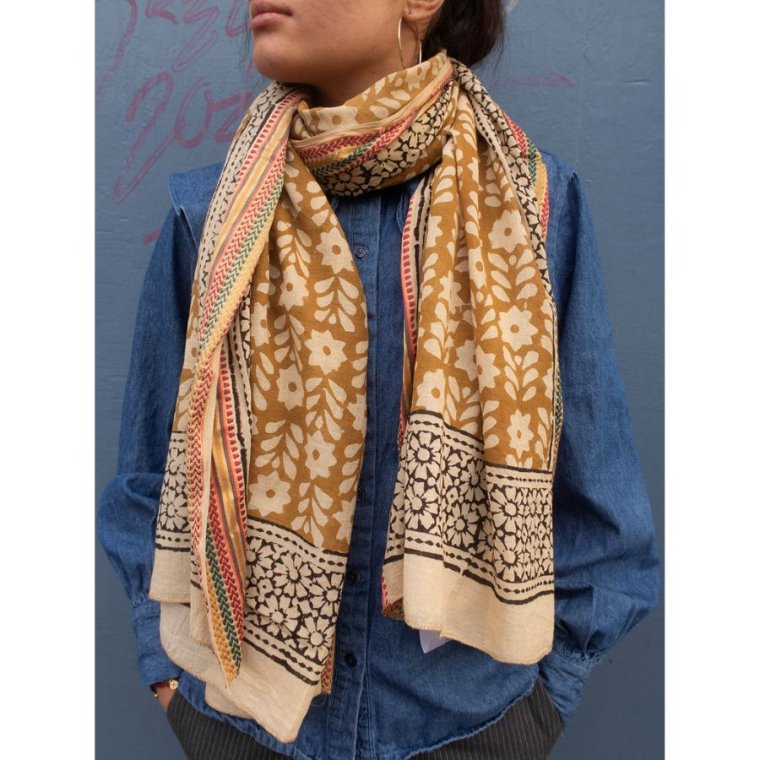Craft Sisters - Bagru Scarf - Mustard