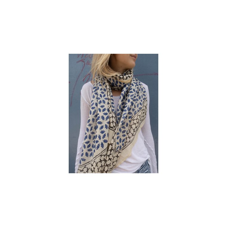 Craft Sisters - Bagru Scarf - Blue - 201