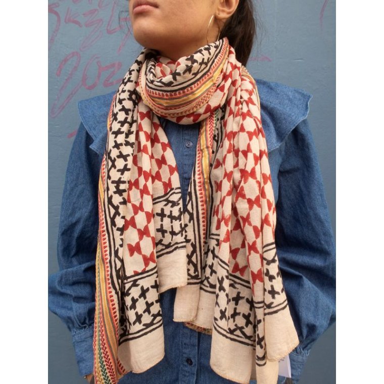 Craft Sisters - Bagru Scarf - Red