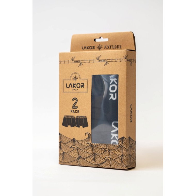 LAKOR - Bamboo Boxers 2-pak - Black