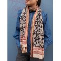 Craft Sisters - Bagru Scarf - Black with Flower