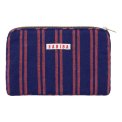 HABIBA - BOLSTER STRIPE MINI CLUTCH - INDIGO