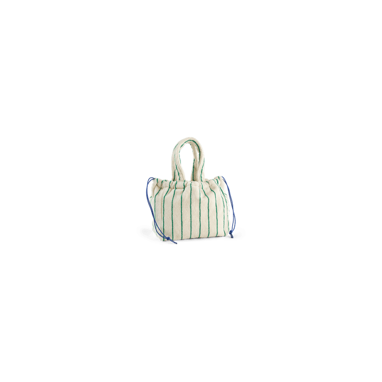 Bongusta - Naram Handbag Small	- pure white & grass