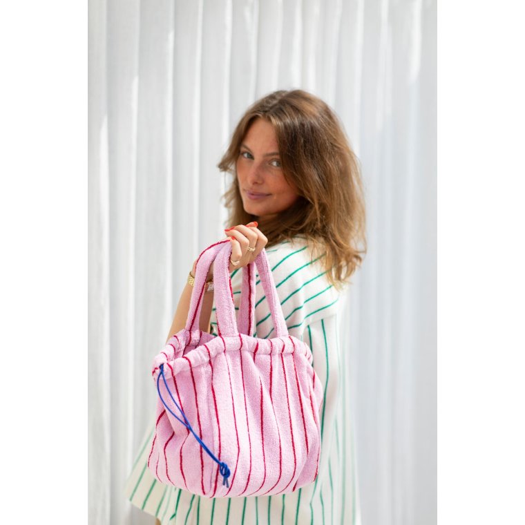 Bongusta - Naram Handbag Small - baby pink & ski patrol