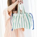 Bongusta - Naram Handbag Small	- pure white & grass