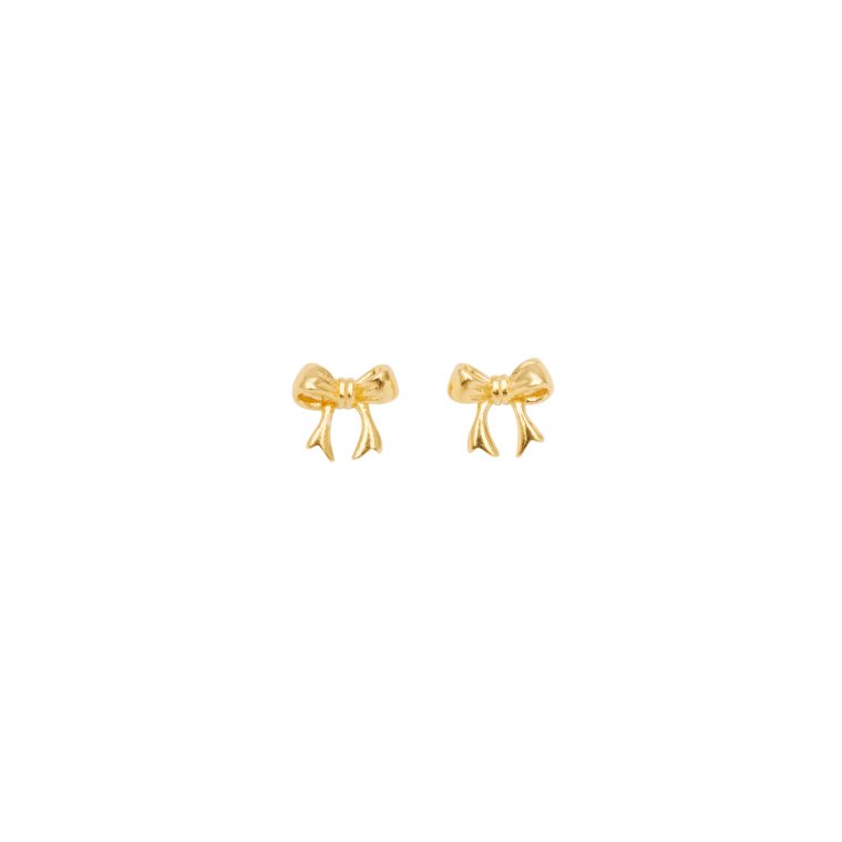 PICO - Bow Petite Studs - Forgyldt