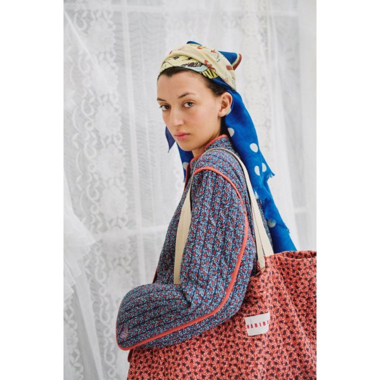HABIBA - CAMPANULA QUILTED CHINA JACKET - INDIGO