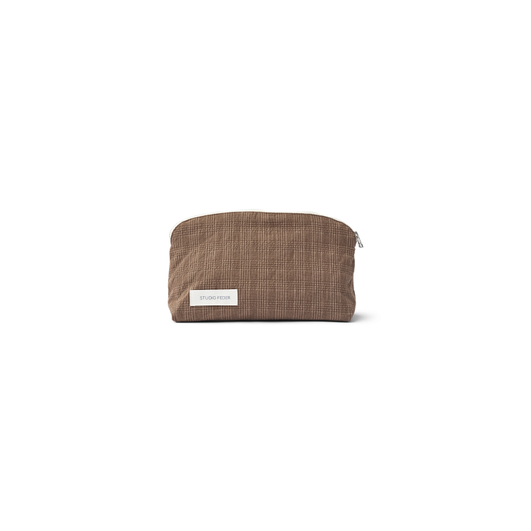 Studio Feder - CELIA MINI TOILETRY BAG - SEERSUCKER - BRUNO CHECK